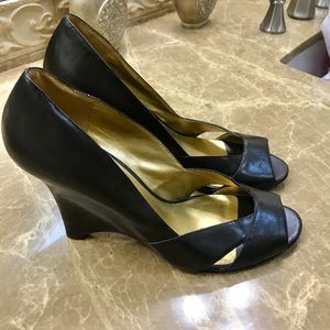 Wedge open toe shoe